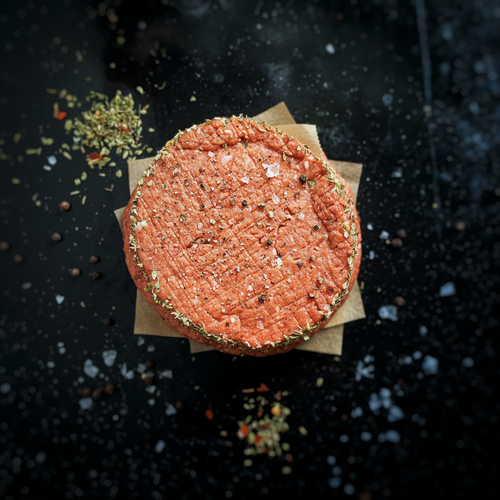 Seasoned burger patties
